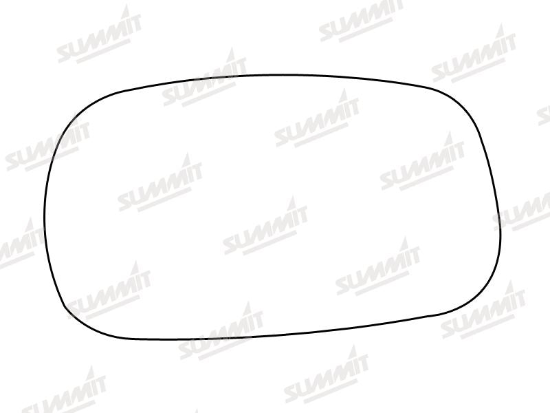 Summit Stick-On Standard Mirror Glass fits Nissan Micra LHS Summit - Dynamic Drive