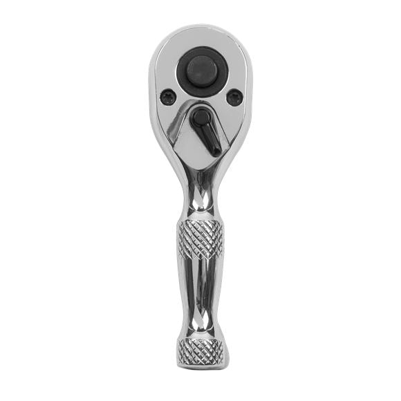 Sealey Stubby Ratchet Wrench 1/4"Sq Drive Pear-Head Flip Reverse AK660S Sealey  - Dynamic Drive