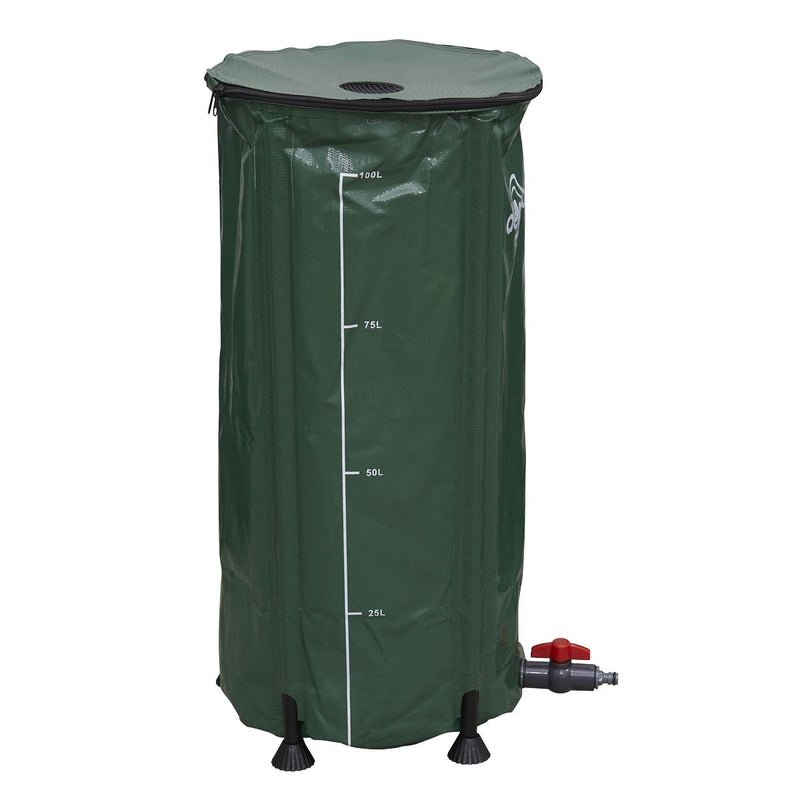 Dellonda Collapsible PVC Garden Water Butt with Zipped Lid & Drain Tap 100L Dellonda - Dynamic Drive