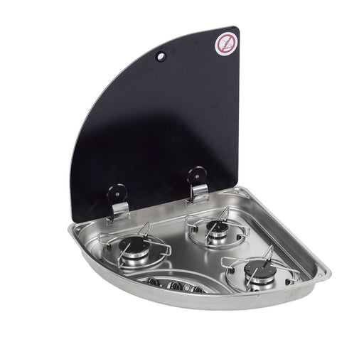 CAN Hoodiny Hob Unit RH Triangle 480mm (Glass Lid / 3 Burners / 12V) CAN - Dynamic Drive