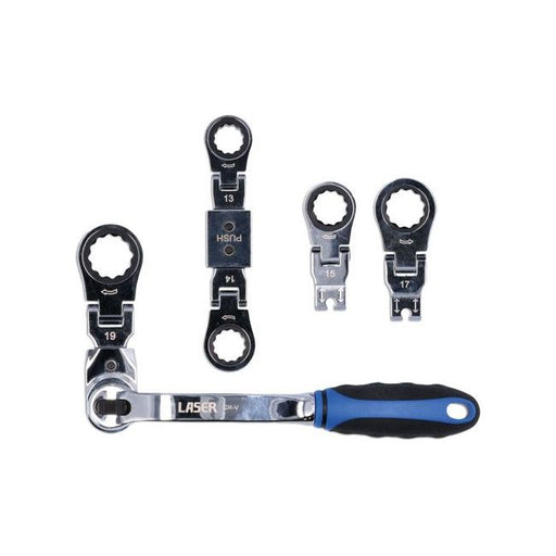 Laser Multi Head Ratchet Ring Spanner Set 7863 Laser - Dynamic Drive