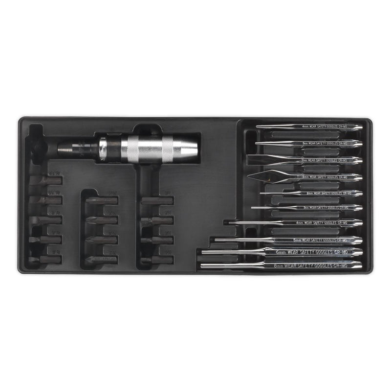 Sealey Tool Tray with Punch & Impact Driver Set 25pc TBT18 Sealey - Dynamic Drive