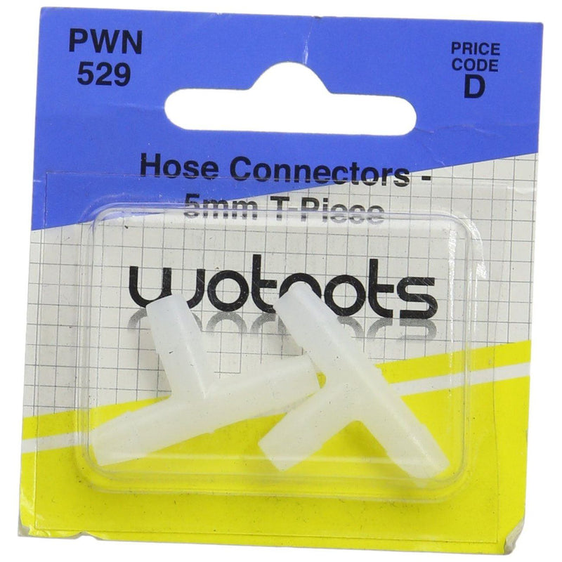 Wot-Nots Hose Connector - T Piece Push-Fit - 5mm Pearl - Dynamic Drive