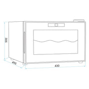 Baridi 8 Bottle Tabletop Wine Fridge & Cooler DH218 Baridi - Dynamic Drive