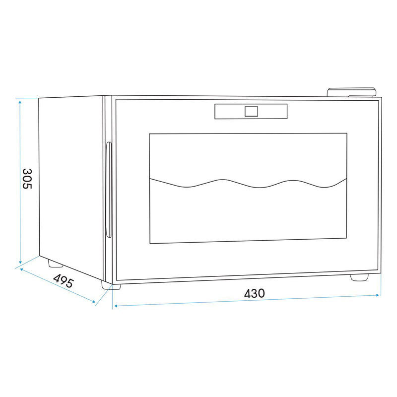 Baridi 8 Bottle Tabletop Wine Fridge & Cooler DH218 Baridi - Dynamic Drive
