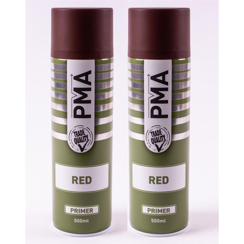 2 x PMA Tough Durable Primer Spray Paint - Red - 500ml PCPA1021 PMA - Dynamic Drive