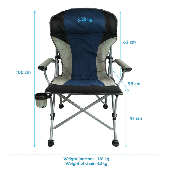 MDS1203 Liberty Blue Folding Chair (order multiples of 4 only) XYC-026A-1 Liberty Leisure UK  - Dynamic Drive