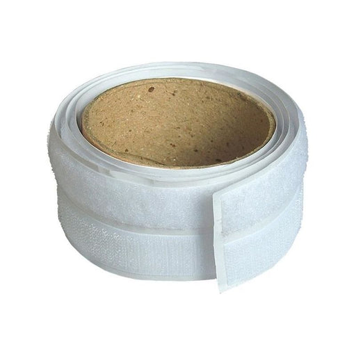 Faithfull Hook & Loop Self-Adhesive Tape 20mm x 1m White Faithfull - Dynamic Drive