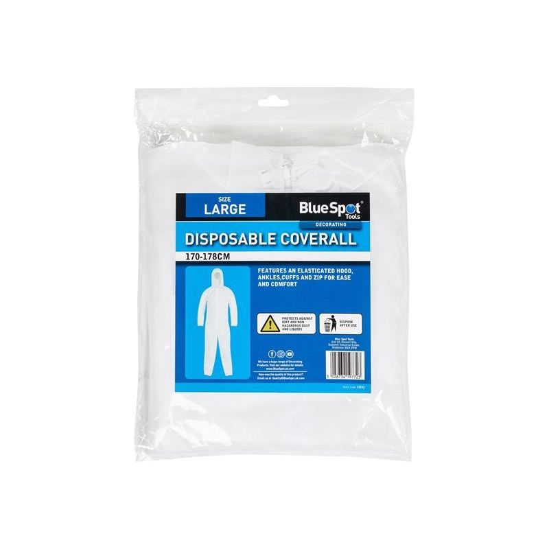 Bluespot Tools Disposable Coverall - Large (170-178cm) BlueSpot Tools - Dynamic Drive