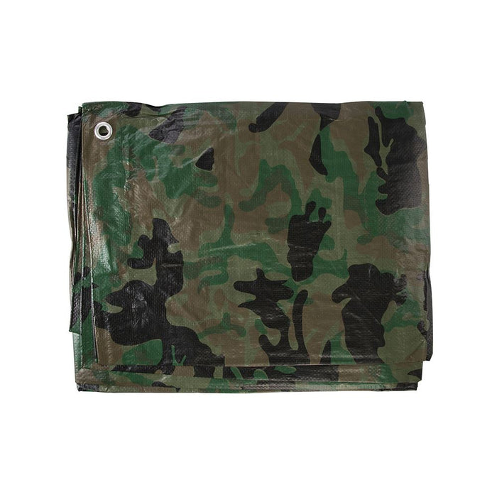 Silverline Camouflage Tarpaulin Cut 2.4 x 3m / Actual 2.3 x 2.85m Silverline - Dynamic Drive