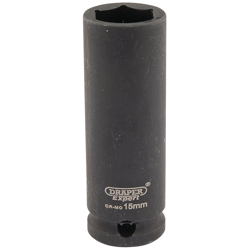 Draper Expert HI-TORQ 6 Point Deep Impact Socket, 3/8" Sq. Dr., 15mm Draper - Dynamic Drive