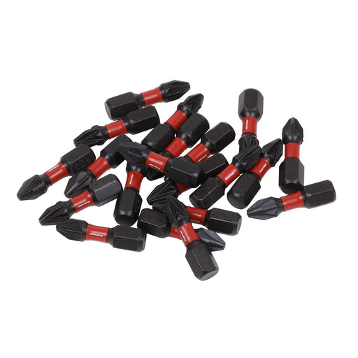 Sealey Pozi #2 Impact Power Tool Bits 25mm 20pc AK8273 Sealey - Dynamic Drive