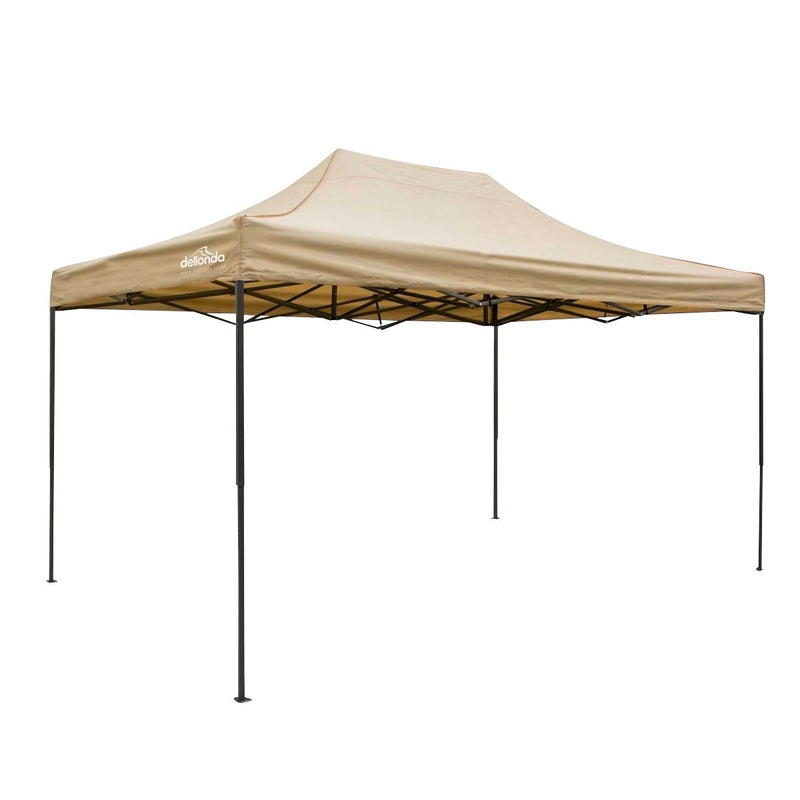 Dellonda 3 x 4.5m Pop-Up Gazebo Heavy Duty with Carry Bag - Beige Dellonda - Dynamic Drive