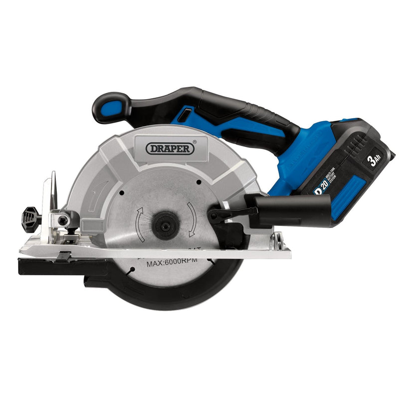 Draper D20 20V Brushless Circular Saw (Sold Bare) 55519 Draper - Dynamic Drive