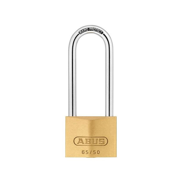 Abus Mechanical 65/50mm Brass Padlock 80mm Long Shackle ABUS Mechanical - Dynamic Drive