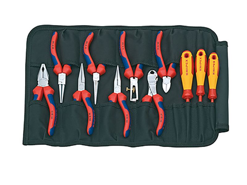 Knipex Pliers & Screwdriver Set in Tool Roll, 11 Piece Knipex - Dynamic Drive