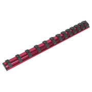 Sealey Socket Retaining Rail Magnetic 1/4"Sq Drive 13 Clips AK27082 Sealey - Dynamic Drive