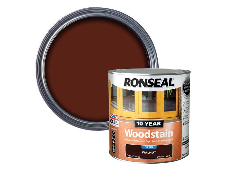 Ronseal 10 Year Woodstain Walnut 750ml Ronseal - Dynamic Drive