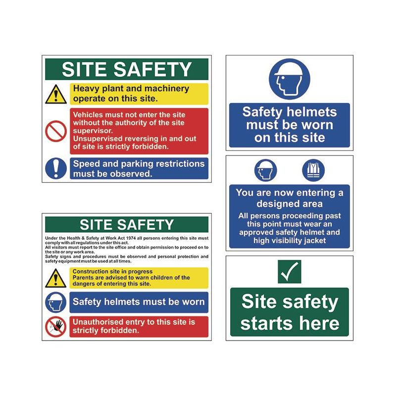 Scan PVC Construction Site Pack (5 signs) Scan - Dynamic Drive