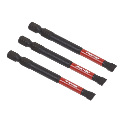 Sealey Slotted 6.5mm Impact Power Tool Bits 75mm 3pc AK8253 Sealey - Dynamic Drive