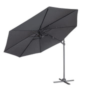 Dellonda Cantilever Parasol with 360 Rotation, Tilt & Cover 3m - Grey Dellonda - Dynamic Drive