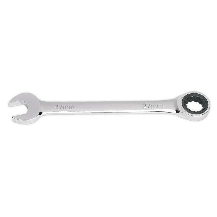Sealey Ratchet Combination Spanner 27mm RCW27 Sealey - Dynamic Drive
