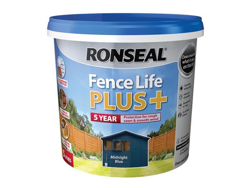 Ronseal Fence Life Plus+ Midnight Blue 5 litre Ronseal - Dynamic Drive