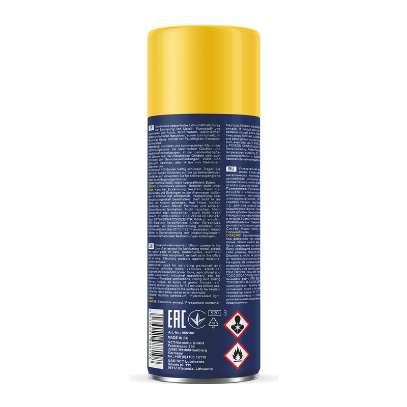 2x MANNOL High Performance Clear Grease Lubricant Spray Aerosol Lithium 400ml Mannol  - Dynamic Drive