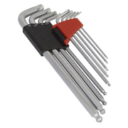 Sealey Ball-End Hex Key Set 9pc Lock-On Imperial AK7181 Sealey - Dynamic Drive