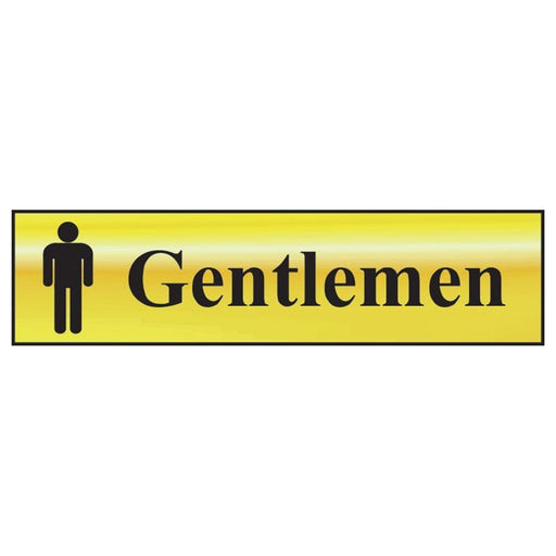 Scan Gentlemen - Polished Brass Effect 200 x 50mm Scan - Dynamic Drive