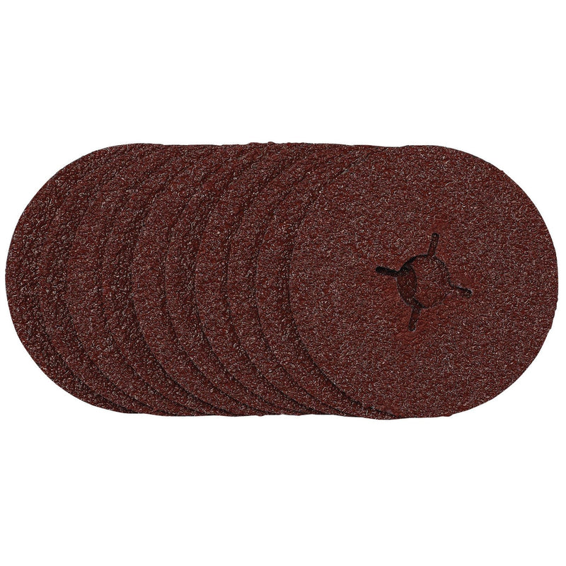 Draper Fibre Sanding Discs, 115mm, 24 Grit, (Pack of 10) 68376 Draper - Dynamic Drive