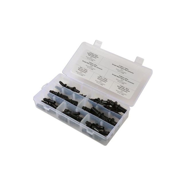 Connect Straight Fuel Line Pipe Connectors Assortment 35pc 34032 Tool Connection - Dynamic Drive