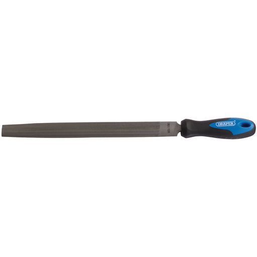 Draper Soft Grip Engineer's Half Round File and Handle, 300mm 00011 Draper - Dynamic Drive