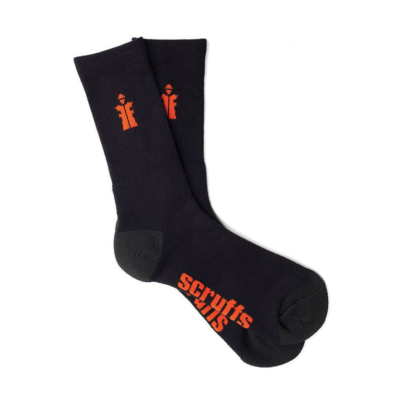 Scruffs Worker Socks Black 3pk Size 10 - 13 / 44 - 48 Scruffs - Dynamic Drive