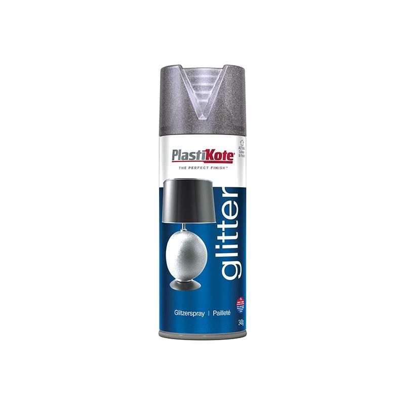 Plastikote Glitter Effect Spray Silver 400ml PlastiKote - Dynamic Drive