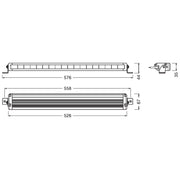 Osram LEDriving LIGHTBAR VX500-SP, LED driving lights for high beam, spot, 2800 Osram - Dynamic Drive