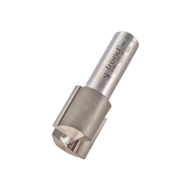 Trend 4/66 x 1/2 TCT Two Flute Router Cutter 22 x 25mm Trend - Dynamic Drive