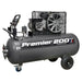 Sealey Air Compressor 200L Belt Drive 3hp with Front Control Panel SAC3203B Sealey - Dynamic Drive