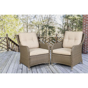 Dellonda Chester Rattan Wicker Outdoor Armchairs 2pc DG69 Dellonda - Dynamic Drive