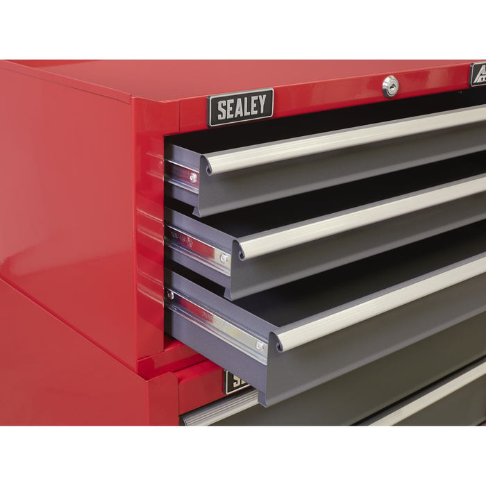 Sealey Mid-Box 3 Drawer with Ball-Bearing Slides Red/Grey AP22309BB Sealey - Dynamic Drive