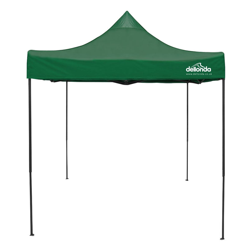 Dellonda 2x2m Pop-Up Gazebo Heavy Duty with Carry Bag - Dark Green Dellonda - Dynamic Drive