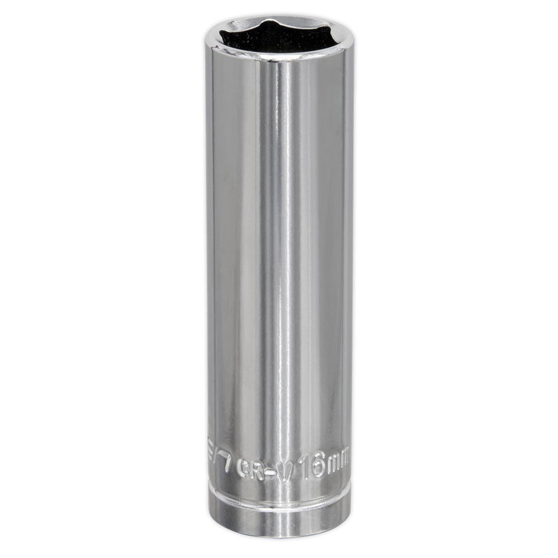 Seigen by Sealey WallDrive Socket 16mm Deep 1/2"Sq Drive S0672 Seigen by Sealey  - Dynamic Drive
