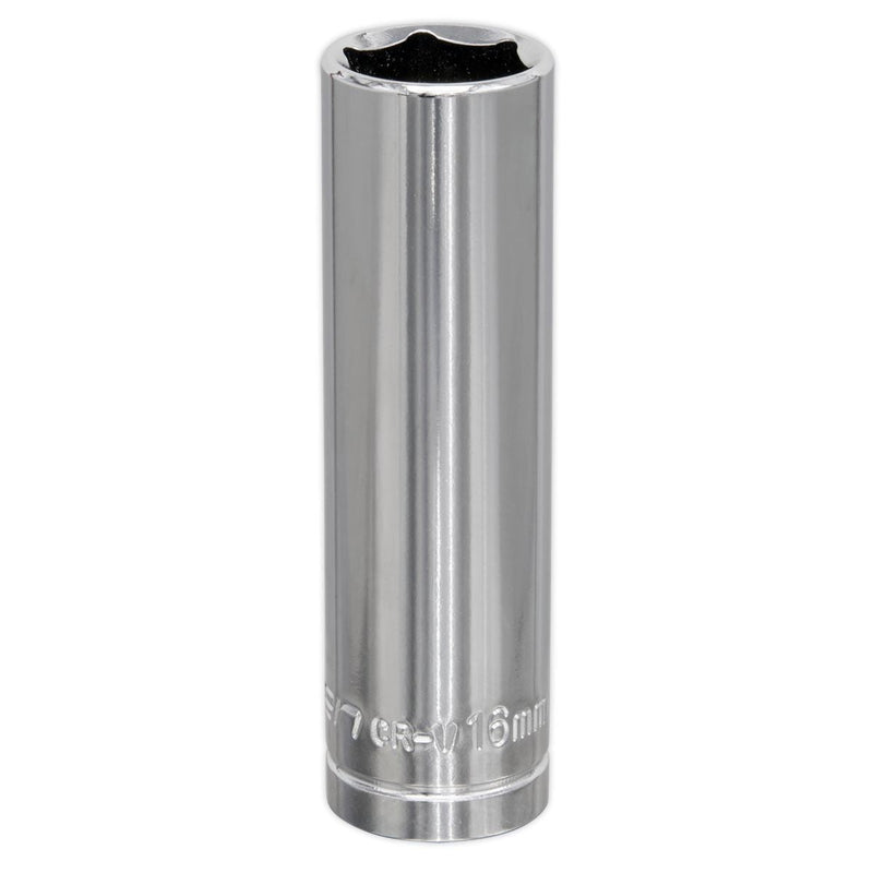 Sealey WallDrive Socket 16mm Deep 1/2"Sq Drive S0672 Siegen by Sealey - Dynamic Drive