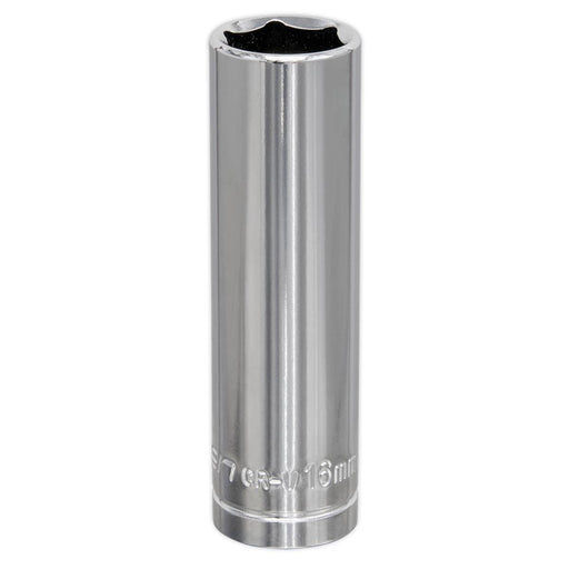 Seigen by Sealey WallDrive Socket 16mm Deep 1/2"Sq Drive S0672 Seigen by Sealey  - Dynamic Drive
