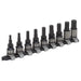 Sealey Hex Allen Key Socket Bit Set 3/8" Drive 9pc Metric 4-12mm Premier Black Sealey  - Dynamic Drive