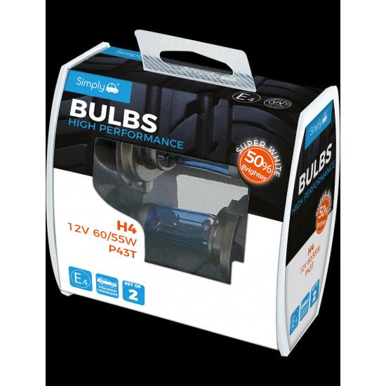 2x H4 Car Headlamp Upgrade Bulb 50% Brighter Headlight Performance Simply  - Dynamic Drive