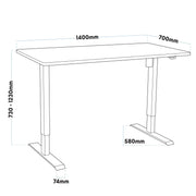 Dellonda Single Motor Adjustable-Height Electric Sit/Stand Desk - White Desktop Dellonda - Dynamic Drive