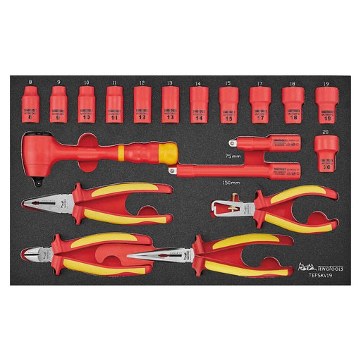 Teng Tools Insulated Socket & Pliers Set FOAM3 19 Pieces Teng Tools - Dynamic Drive