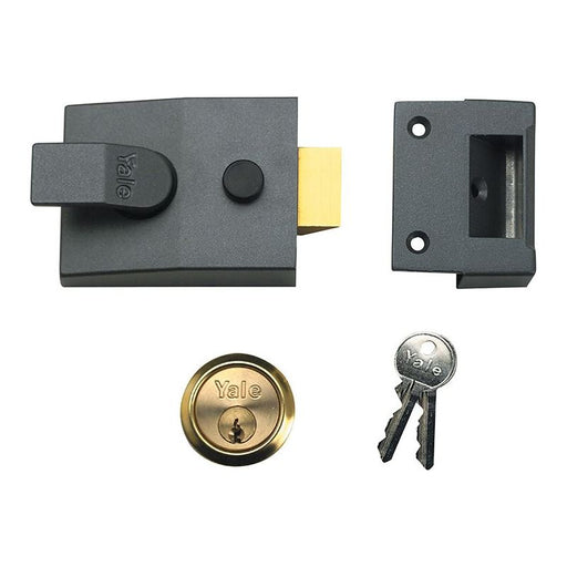 Yale Locks 89 Deadlock Nightlatch 60mm Backset DMG Finish Satin Chrome Cylinder Box Yale Locks - Dynamic Drive