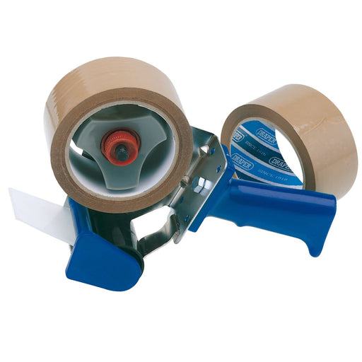 Draper Hand-Held Packing Security Tape Dispenser Kit, 2 x Reels of Tape 63390 Draper - Dynamic Drive
